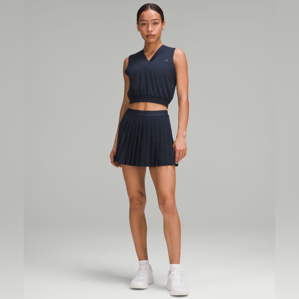 Lululemon High-Rise Pleated Tennis Skirt in True Navy